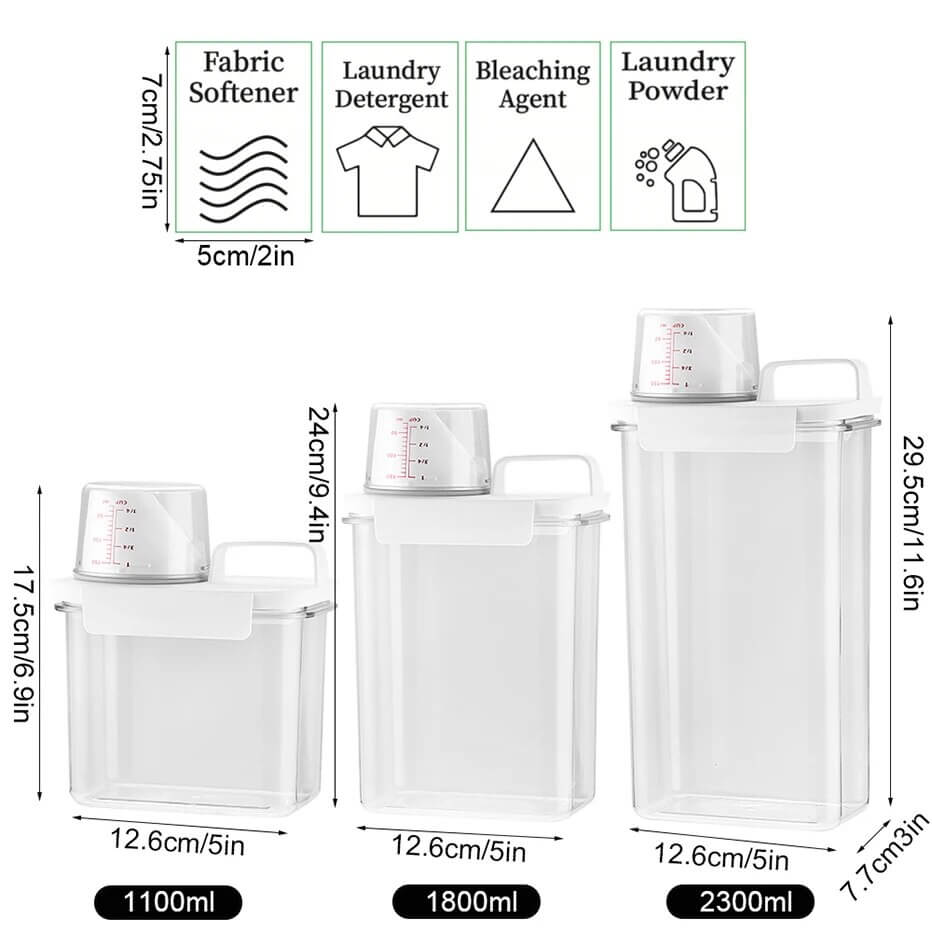 Kit de Recipientes para Produtos de Limpeza