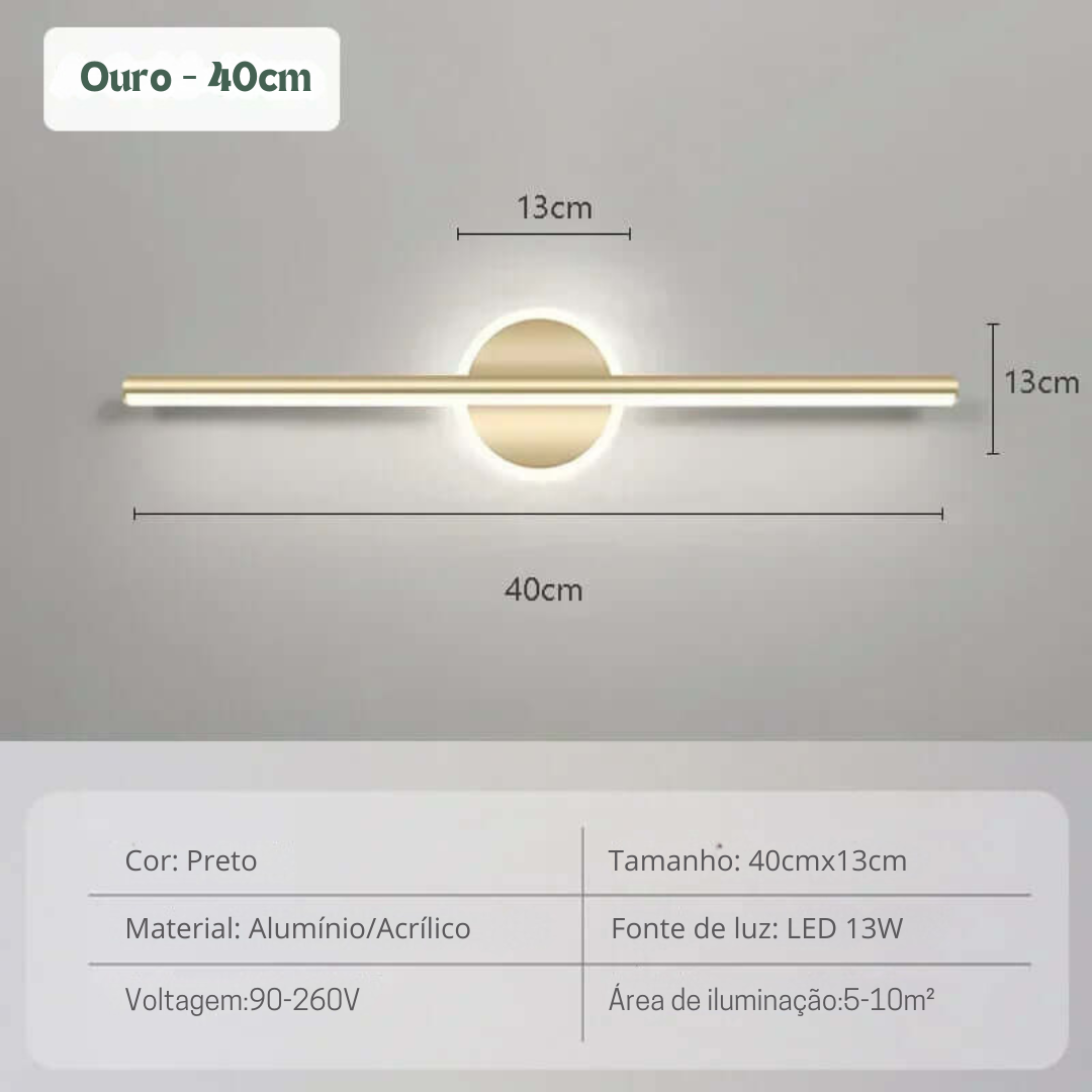 LUMINÁRIA MODERNA PARA QUADROS E ESPELHOS