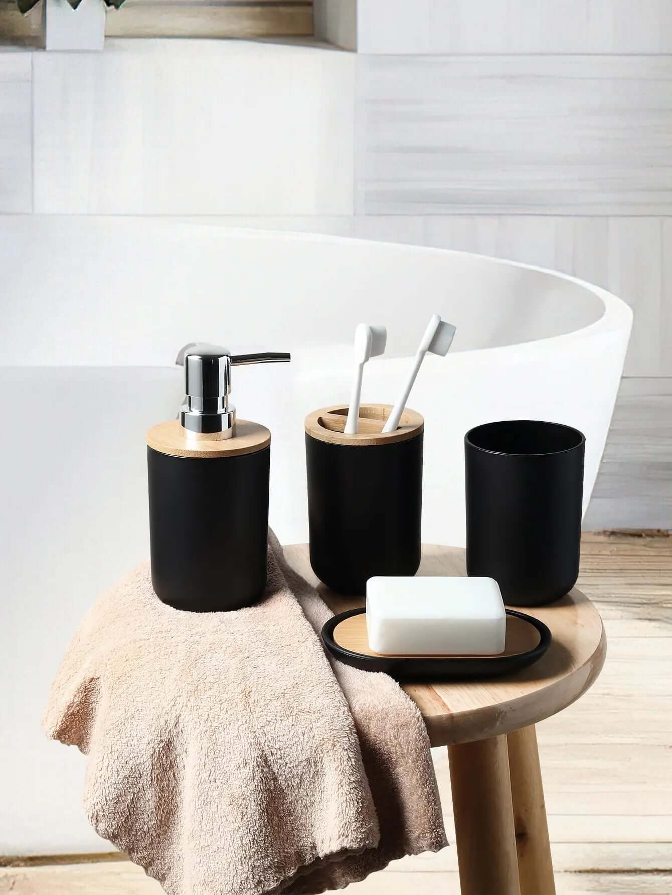 Conjunto de Acessórios de Banheiro, 4PCS | Design Moderno e Durável
