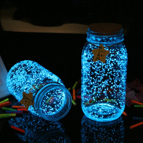 Brilho fluorescente no escuro 10g luminosa grão areia festa diy